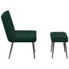 vidaXL Relaxsessel mit Hocker Dunkelgr&uuml;n Samt