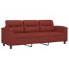 vidaXL 3-Sitzer-Sofa Weinrot 180 cm Kunstleder
