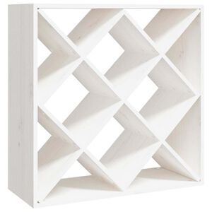 vidaXL Weinregal Wei&szlig; 62x25x62 cm Massivholz Kiefer