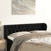 vidaXL Kopfteil mit Ohren Schwarz 147x23x78/88 cm Samt