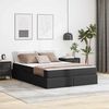 vidaXL Aufbewahrungsbett mit Matratze mit Matratze 2 pcs Schwarz Leder