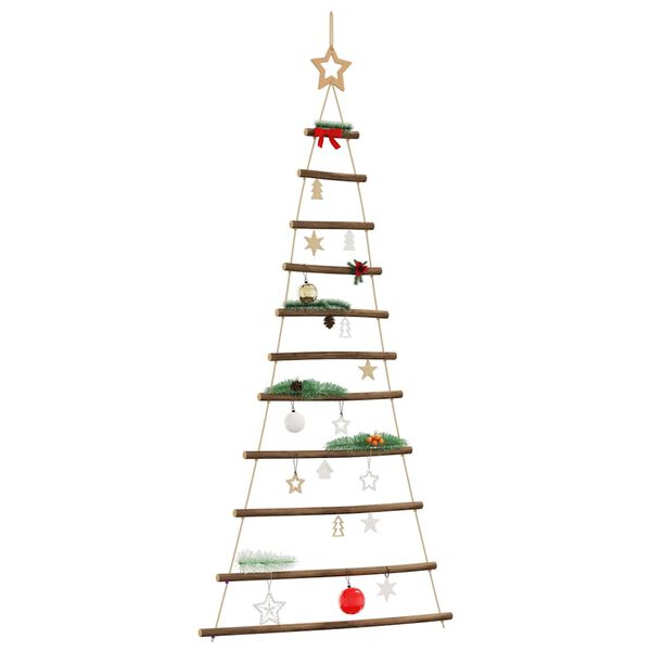 vidaXL H&auml;ngender Weihnachtsbaum mit Sternspitze 74x150 cm Naturzweig