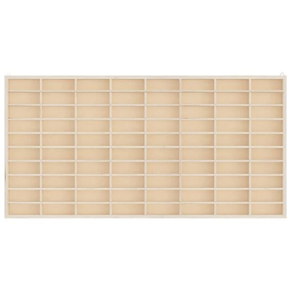vidaXL Sammlervitrine aus Holz mit 80 F&auml;chern 80x4,5x40,5cm