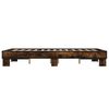 vidaXL Bettgestell Braun Eichen-Optik 140x190 cm Holzwerkstoff Metall