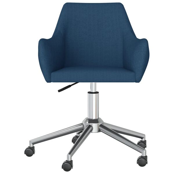 vidaXL Esszimmerst&uuml;hle 2 Stk. Drehbar Blau Stoff