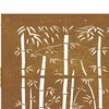 vidaXL Gartentor 100x75 cm Cortenstahl Bambus-Design