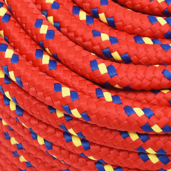 vidaXL Bootsseil Rot 14 mm 25 m Polypropylen