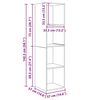vidaXL TV-Schrankset Wandmontiert 3 pcs Artisan-Eiche Holzwerkstoff