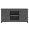 vidaXL TV-Schrank Grau 103x36,5x52 cm Massivholz Kiefer