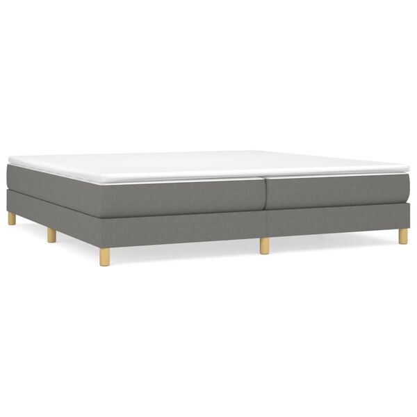vidaXL Boxspringbettgestell Dunkelgrau 200x200 cm Stoff