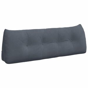 vidaXL R&uuml;cken Kissen Dunkelgrau 140 x 24 x 50 cm Samt