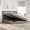vidaXL Bett mit Stauraum und LED mit LED Taupe 160 x 200 cm Polyester