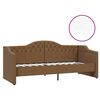 vidaXL Tagesbett mit Matratze USB Braun Stoff 90x200 cm