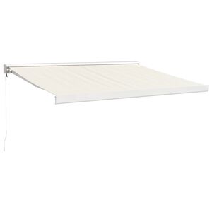 vidaXL Manuelle Markise 3,5 x 2,5 m Creme 100% Polyester