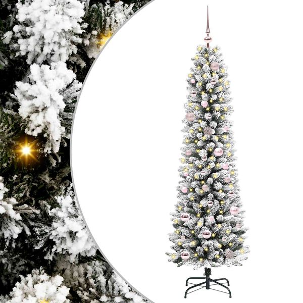 vidaXL K&uuml;nstlicher Weihnachtsbaum mit 150 LEDs mit St&auml;nder Wei&szlig; 150 cm