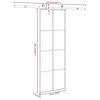 vidaXL Schiebet&uuml;r mit Beschlag 76x205 cm ESG-Glas & Aluminium