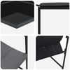 vidaXL Garten Essgruppe 15 pcs Schwarz Stahl