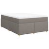 vidaXL Boxspringbett mit Matratze Taupe 140x190 cm Stoff