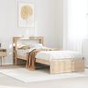 vidaXL Bettgestell mit Kopfteil ohne Matratze 75x190 cm