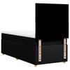 vidaXL Boxspringbett mit Matratze Schwarz 80x200 cm Stoff