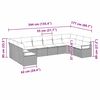 vidaXL Sofa Set mit Kissen 10 pcs Schwarz Poly-Rattan