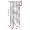 vidaXL Gabionen-Hochbeete 3 Stk. 30x30x100 cm Eisen