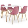 vidaXL 5-tlg. Essgruppe Rosa