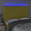 vidaXL LED Kopfteil Gr&uuml;n 144x7x118/128 cm Stoff