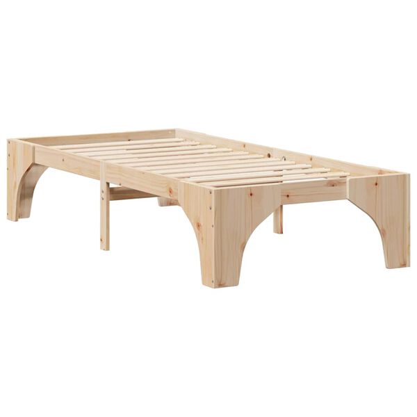 vidaXL Bettrahmen Braun 80 x 200 cm Massives Kiefernholz