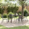 vidaXL Garten Essgruppe 5 pcs Anthrazit Pulverbeschichteter Stahl