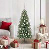 vidaXL K&uuml;nstlicher Weihnachtsbaum mit 150 LEDs Gr&uuml;n 120 cm PE und PVC