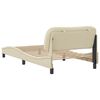 vidaXL Bettgestell ohne Matratze "Hvar" Creme 100x200 cm Stoff