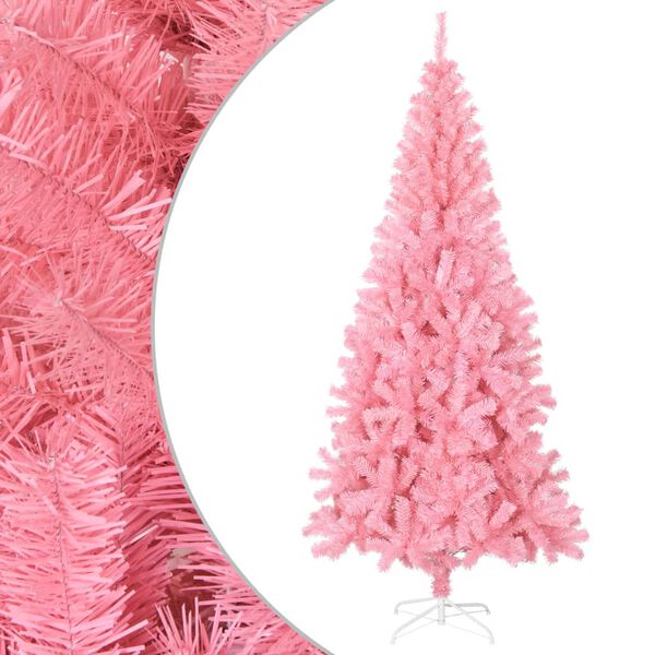 vidaXL K&uuml;nstlicher Weihnachtsbaum mit St&auml;nder Rosa 240 cm PVC