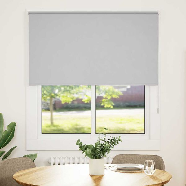 vidaXL Verdunkelungsrollo Hellgrau 130x150cm Stoffbreite 126,6cm