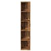 vidaXL Eckregal Altholz-Optik 33x33x165 cm Holzwerkstoff