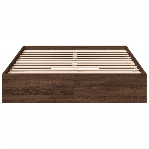vidaXL Bettgestell mit Schubladen Braun Eichen-Optik 120x190 cm