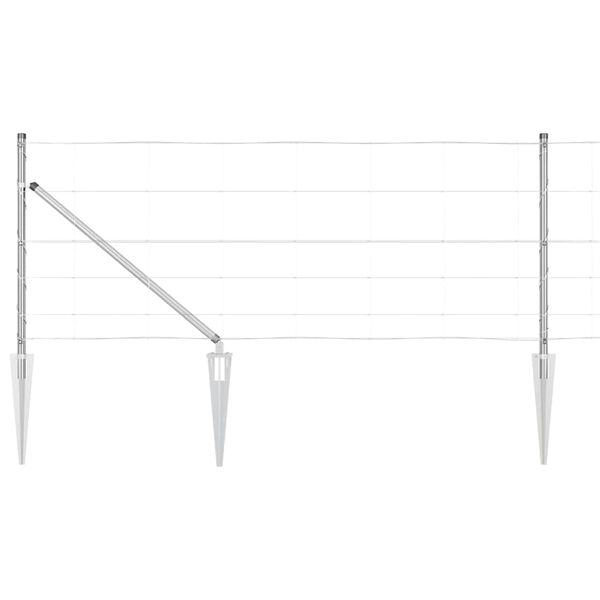 vidaXL Zaunpfosten Galvanisiert 100 x 0,8 m Stahl