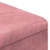 vidaXL Aufbewahrungsottomane mit Kissen Rosa 60 x 60 x 45 cm Samt