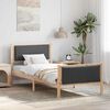 vidaXL Bettrahmen mit Kopfteil Dunkelgrau 90 x 190 cm Stoff