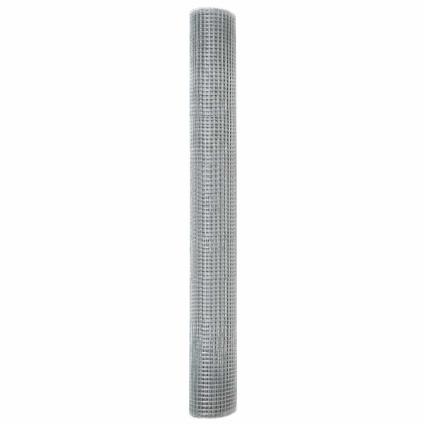 vidaXL Geschwei&szlig;ter Drahtzaun Silber 1,2 x 10 m