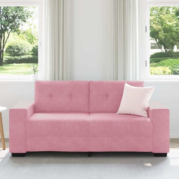 vidaXL Zweisitzer-Sofa Rosa 140 cm Samt