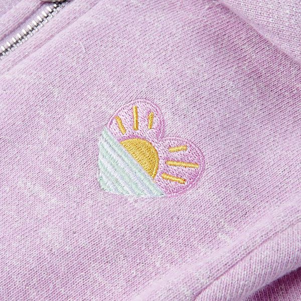 Kinder-Kapuzenpullover mit Rei&szlig;verschluss Lila 140