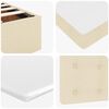 vidaXL Ottoman-Bett mit Matratze Creme 200x200 cm Stoff
