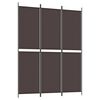 vidaXL 3-tlg. Paravent Braun 150x200 cm Stoff