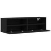 vidaXL TV-Wandschrank 2 pcs Schwarz Eichen-Optik 100 x 30 x 30 cm
