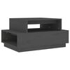 vidaXL Couchtisch Grau 80x55x40,5 cm Massivholz Kiefer