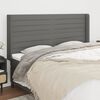vidaXL Kopfteil mit Ohren Dunkelgrau 183x16x118/128 cm Stoff