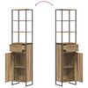 vidaXL Badezimmerschrank mit T&uuml;r Kunsthandwerk Eiche 40 x 30 x 180 cm