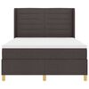 vidaXL Boxspringbett mit Matratze Braun 140 x 190 cm Stoff