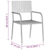 vidaXL 3-tlg. Garten-Essgruppe Poly Rattan Schwarz